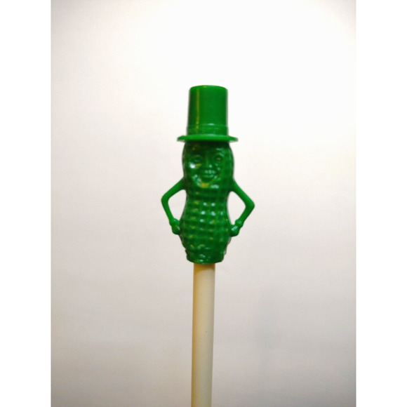 Mr Peanut Vintage Green Drinking Straw 1950s Planters Peanuts Pop Culture Promo - Picture 6 of 7